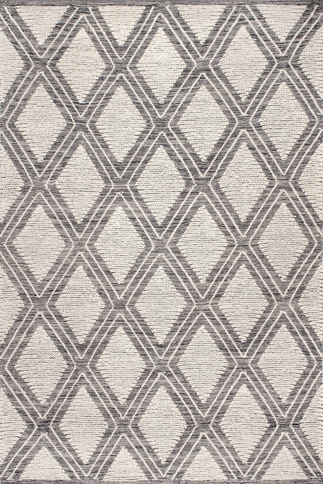 Transitional Ivory Trellis Area Rug 120x180 cm