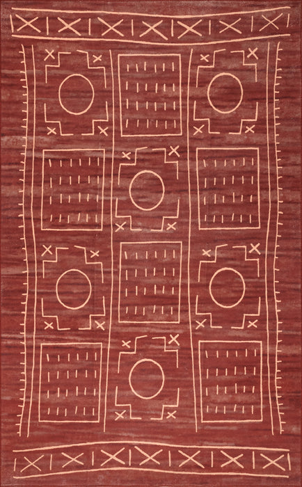 Transitional Washable Brick Area Rug 160x230 cm