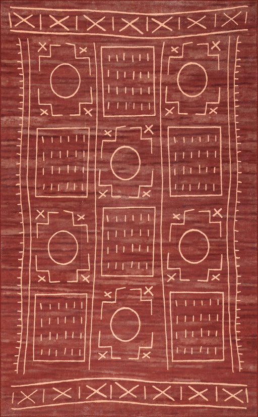 Transitional Washable Brick Area Rug 160x230 cm