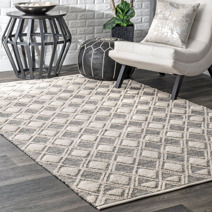 Trellis Area Rug Ivory 120x180 cm