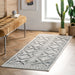 Trellis Pattern Area Rug 120 cm Ivory