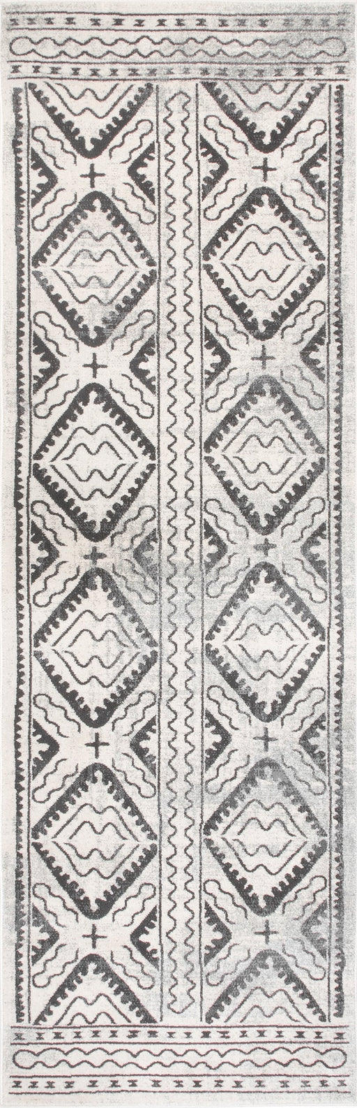 Trellis Pattern Area Rug 120 cm Ivory