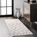 Trellis Pattern Area Rug 140x200 cm Off White