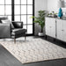 Trellis Pattern Area Rug Off White 120cm x 180cm