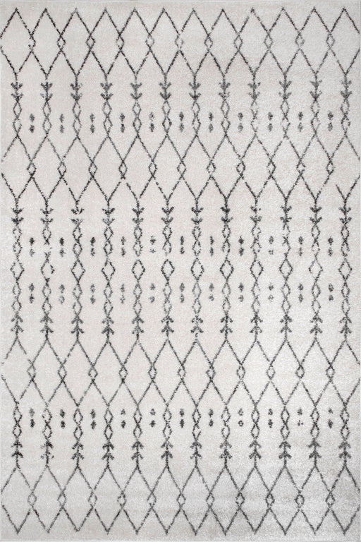 Trellis Pattern Area Rug Off White 120cm x 180cm