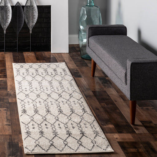 Trellis Pattern Area Rug in Off White 160 cm x 230 cm