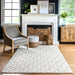 Trellis Pattern Ivory Area Rug 120x180 cm