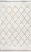 Trellis Pattern Shag Rug 120x180cm Natural Fiber