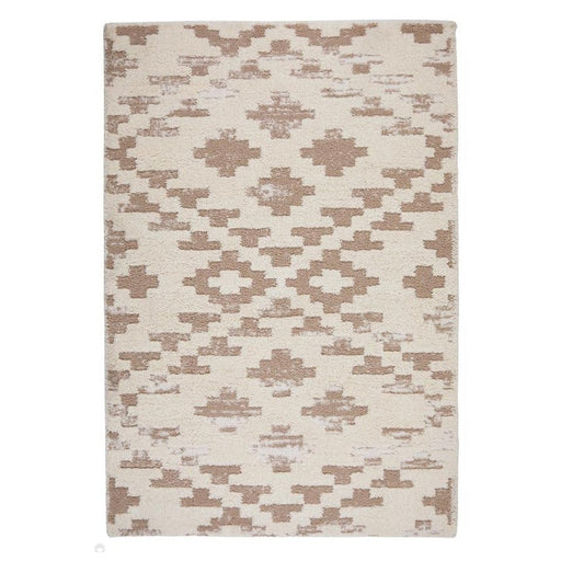 Tribal 5090 W Hi-Low Shaggy Beige/Brown/Alfombra de marfil