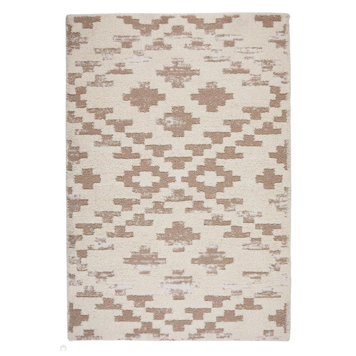 Tappeto Tribal 5090 W Hi-Low Shaggy Beige/Marrone/Avorio