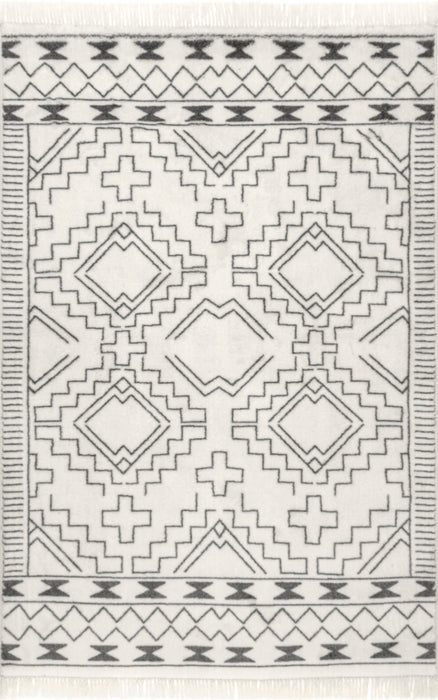 Tribal Area -matto liukumattomalla taustalla, beige 60x90 cm