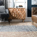Tribal Area Rug With Quatrefoil Pattern Natural Design