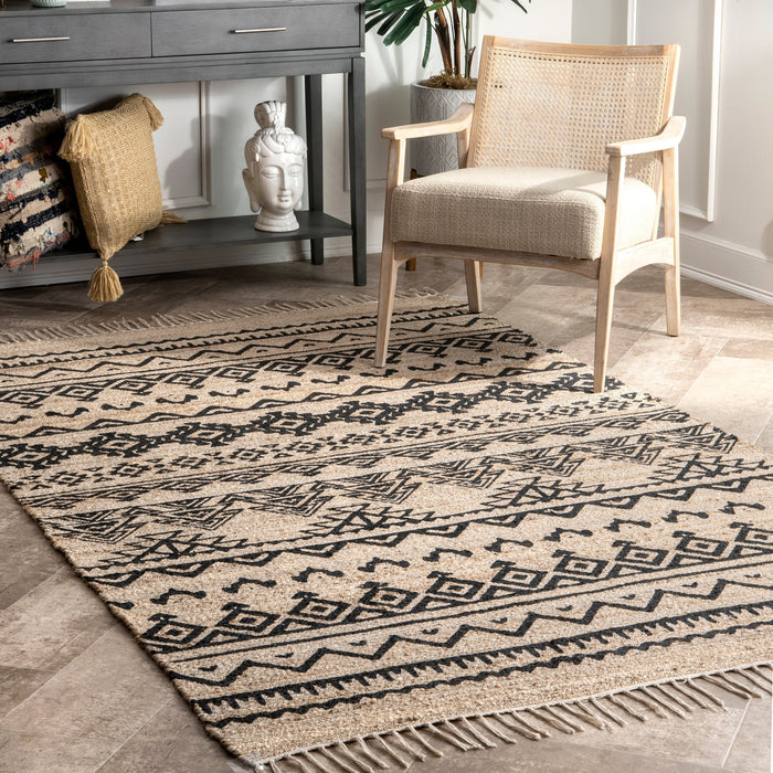 Tribal Area Rug for Bohemian and Farmhouse Decor
