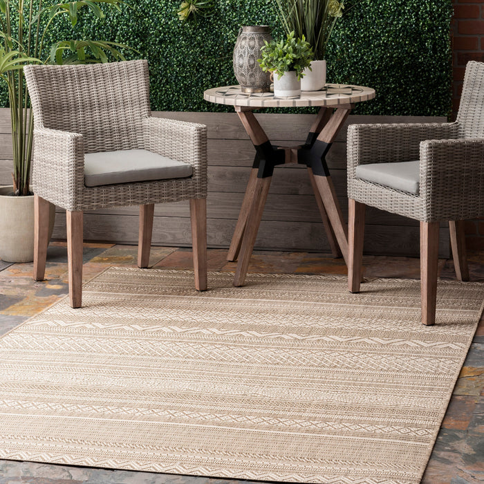 Tribal Bands Area Rug 160x230 cm For Indoor Outdoor Use