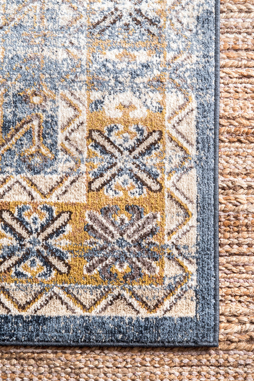 Tribal Blue Medallion Area Rug 160x230 cm