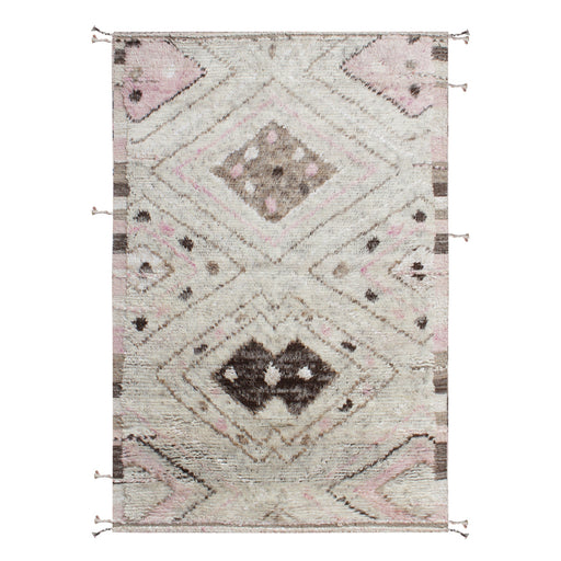 Tribal Chic Hand Knotted Wool Viscose Blend Area Rug