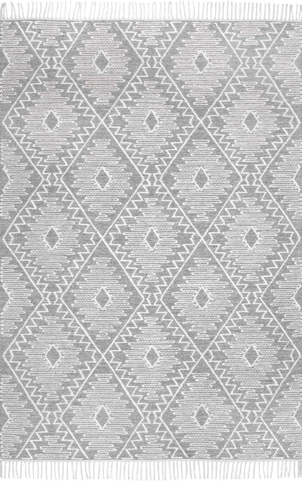 Tribal Eye Diamond Pattern -matto 160x230 cm harmaa