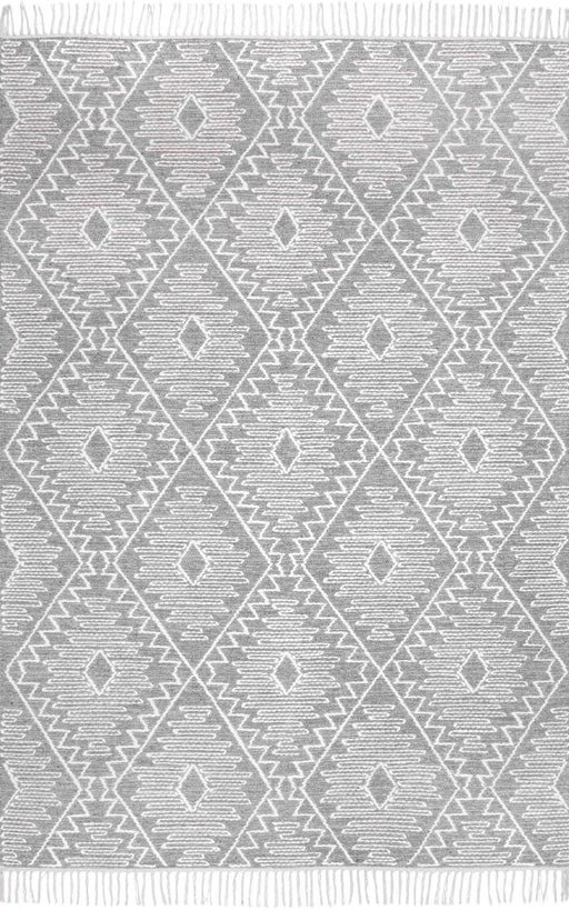 Tribal Eye Diamond Pattern -matto 160x230 cm harmaa