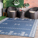 Tribal Flatweave Rug for Indoor and Outdoor Use Navy 160x230 cm