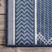 Tribal Flatweave Rug for Indoor and Outdoor Use Navy 160x230 cm