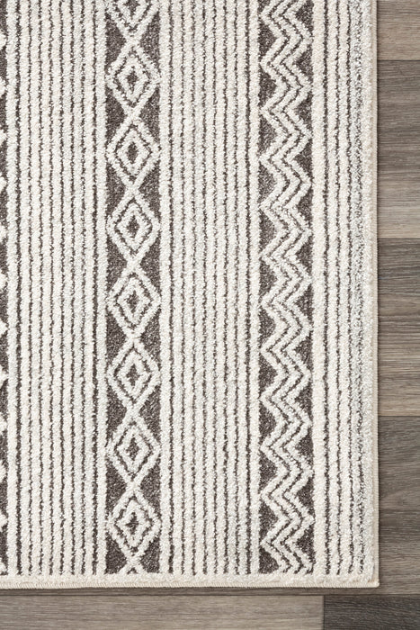Tribal Geometric Beige Area Rug 50x80 cm