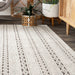 Tribal Geometric Beige Area Rug 50x80 cm