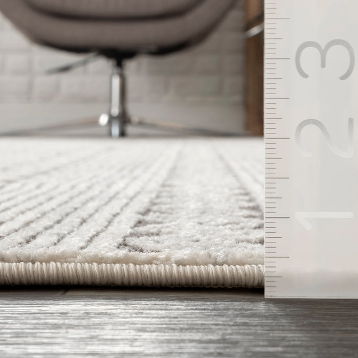 Tribal Geometric Beige Area Rug 50x80 cm
