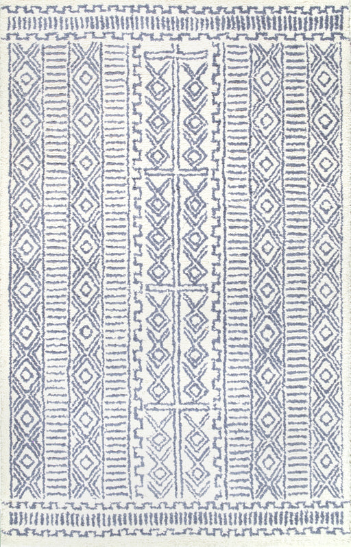 Tribal Geometric Pattern Area Rug Ivory 150x200 cm