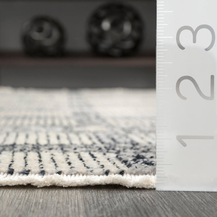 Tribal Grey Striped Area -matto 160x230 cm