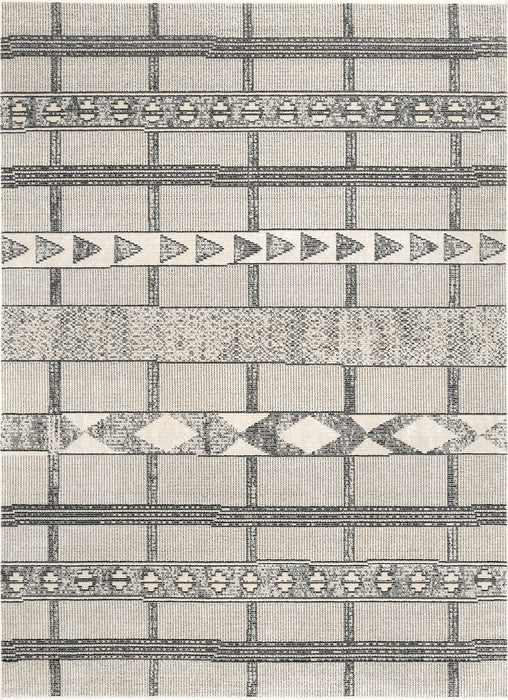 Tribal Grey Striped Area -matto 160x230 cm