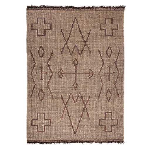 Tribal Handwoven Hemp and Leather Sindi Rug