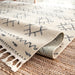 Tribal Ivory Tassel Area Rug 120x180 cm