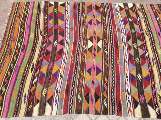 Tribal Kilim Vintage -matto 167cm x 130cm käsinkudottu kalkkuna