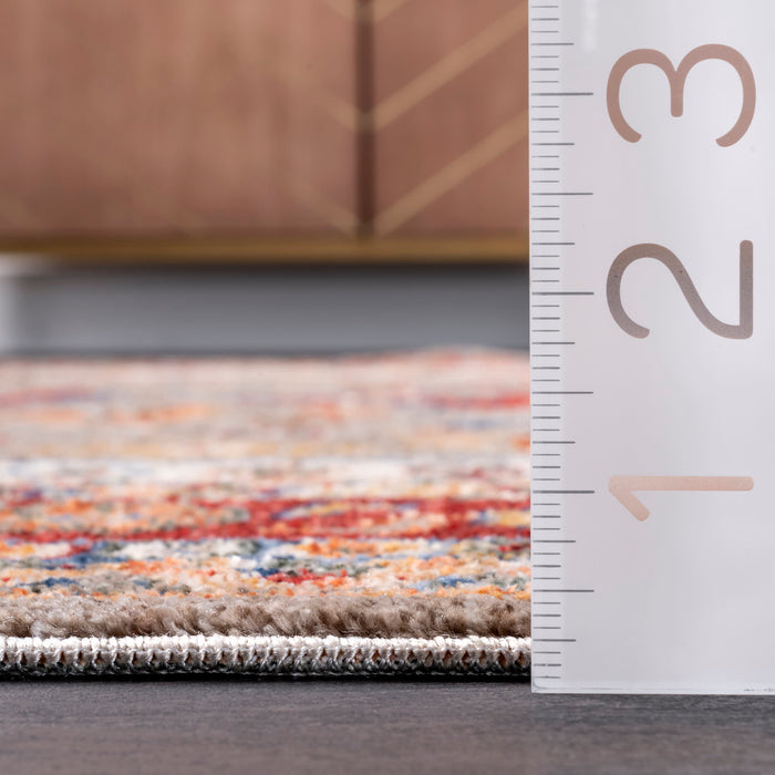 Tribal Medallion Area Rug 120cm Beige