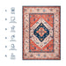 Tribal Medallion Machine Washable Rug in Rust 150x90 cm