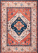 Tribal Medallion Machine Washable Rug in Rust 150x90 cm