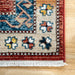 Tribal Pattern Area Rug in Rust Color