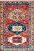 Tribal Pattern Area Rug in Rust Color