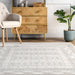 Tribal Pattern Beige Area Rug for Bohemian and Farmhouse Decor