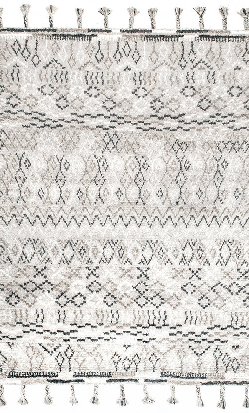 Tribal Pattern Flatweave Area -matto 160x230 cm harmaa