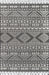 Tribal Pattern Flatweave Area -matto 160x230 cm harmaa