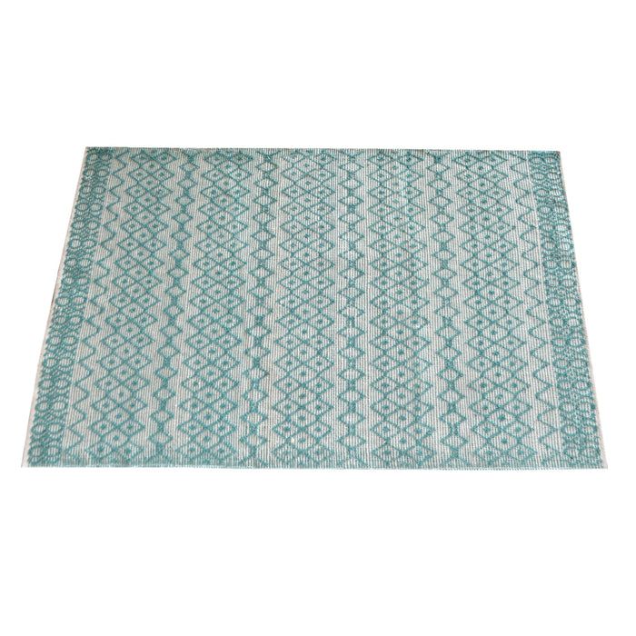 Tribal Pattern PET Indoor Outdoor Hand Woven Rug