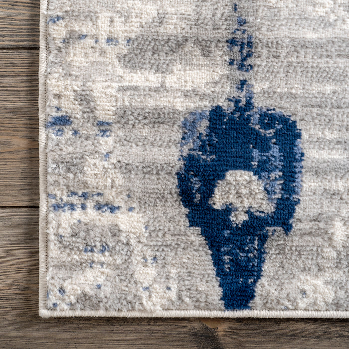 Tribal Silver Area Rug for Cozy Home Decor