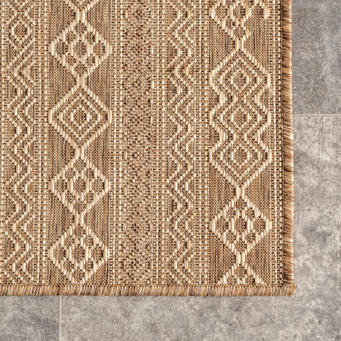 Tribal Striped Area Rug for Indoor and Outdoor Use