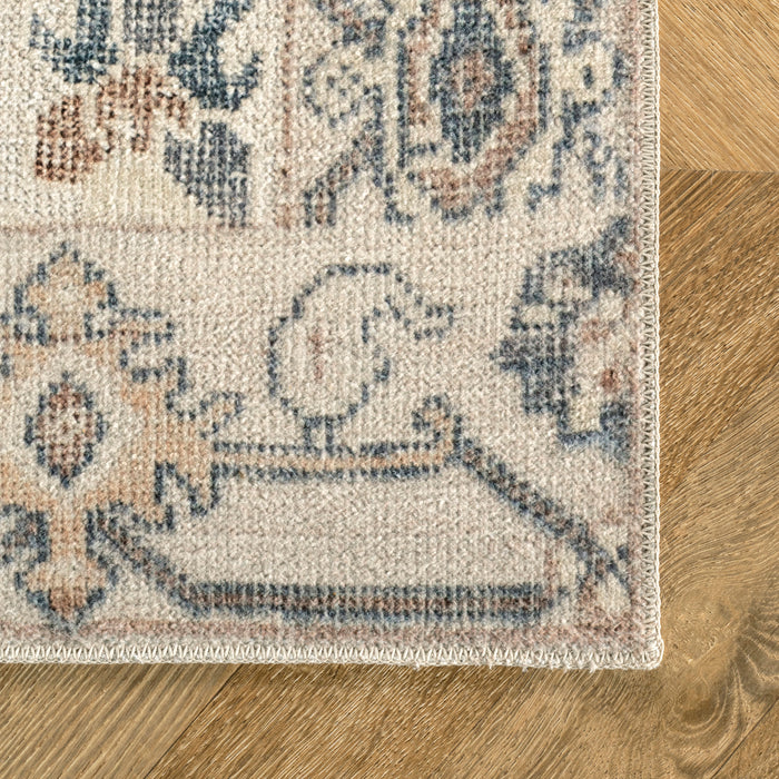Tribal Washable Area Rug for Living Room 150x230 cm Beige
