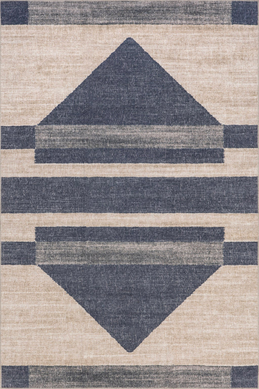 Tribeca Machine Washable Blue Area Rug 160cm x 230cm