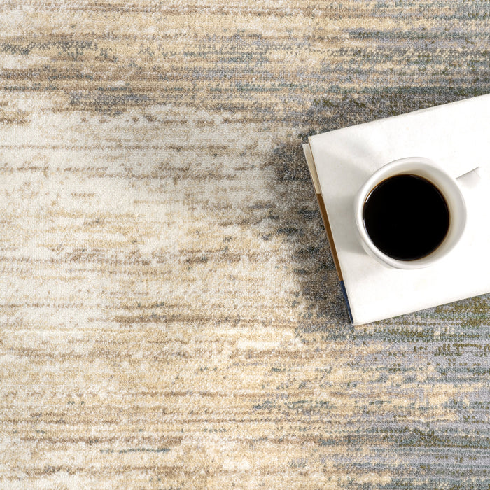 Trijuga Abstract Area Rug 140x200 cm Dark Beige