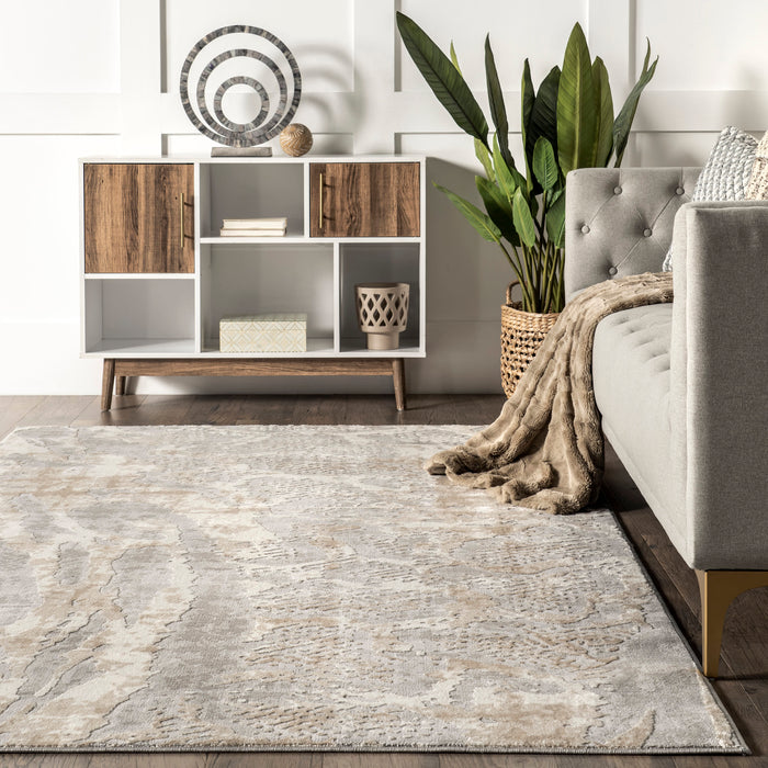 Tappeto Trina Beige con onde astratte 150x230 cm