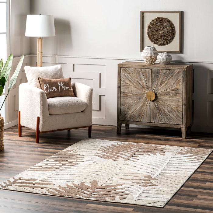 Tropical Leaves Area Rug for Indoor and Outdoor Use