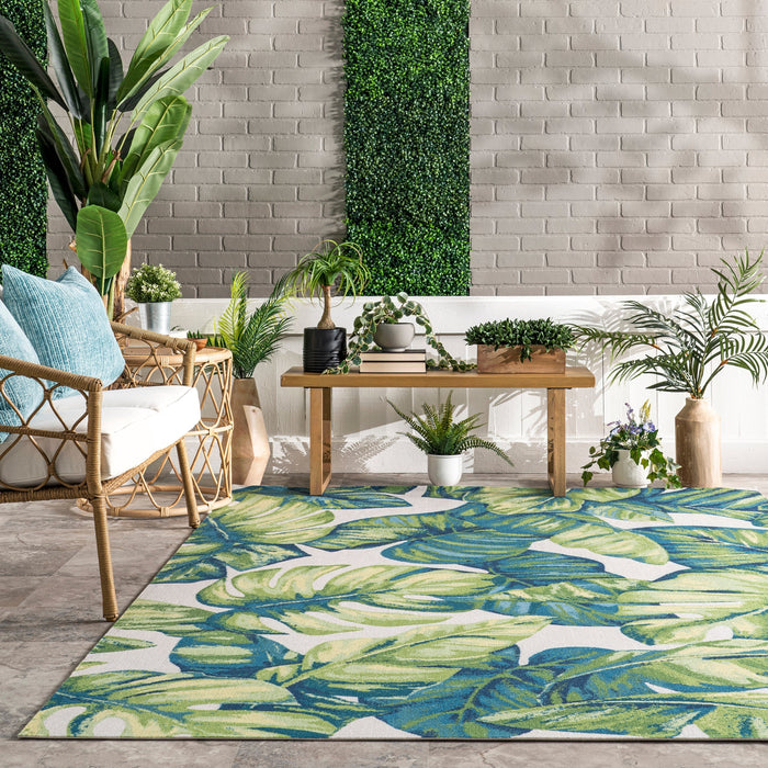 Tropical Leaves Area Rug for Indoor and Outdoor Use